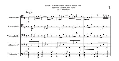 5本のチェロ・アンサンブルのためのバッハ/アリオーソ